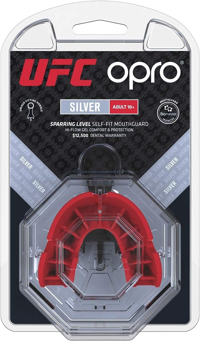 Silver Level UFC Adult and Youth Sports Mouthguard with Case, Kids Gum Shield Featuring Revolutionary Fitting Technology for UFC, MMA, Boxing, BJJ and Other Combat Sports (Adult, Black)